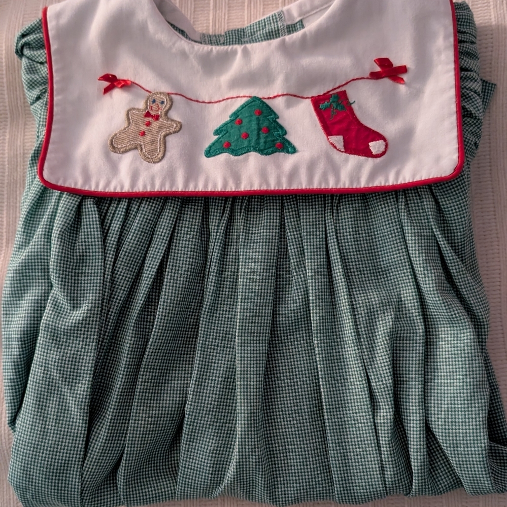 Bailey Boys Toddler Dress 3T Long Sleeved Green Gingham